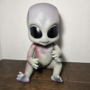Realistic 14 inch greyson alien baby doll newborn vinyl full painting poseable